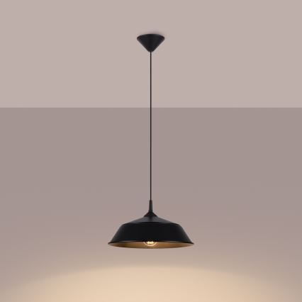 Lustr na lanku FRIKA 1xE27/15W/230V pr. 34 cm černá