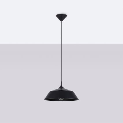 Lustr na lanku FRIKA 1xE27/15W/230V pr. 34 cm černá