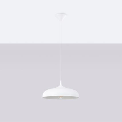 Lustr na lanku GINA 1xE27/15W/230V pr. 38 cm bílá