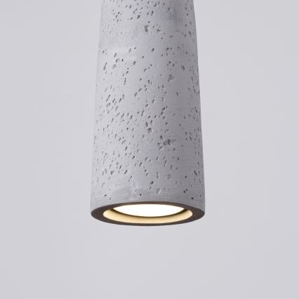 Lustr na lanku ELECTRA 1xGU10/10W/230V beton/šedá