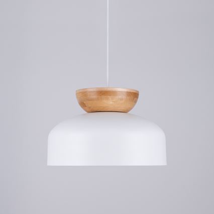 Lustr na lanku MARION 1xE27/15W/230V pr. 29,5 cm bílá
