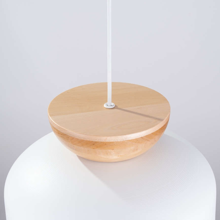 Lustr na lanku MARION 1xE27/15W/230V pr. 29,5 cm bílá