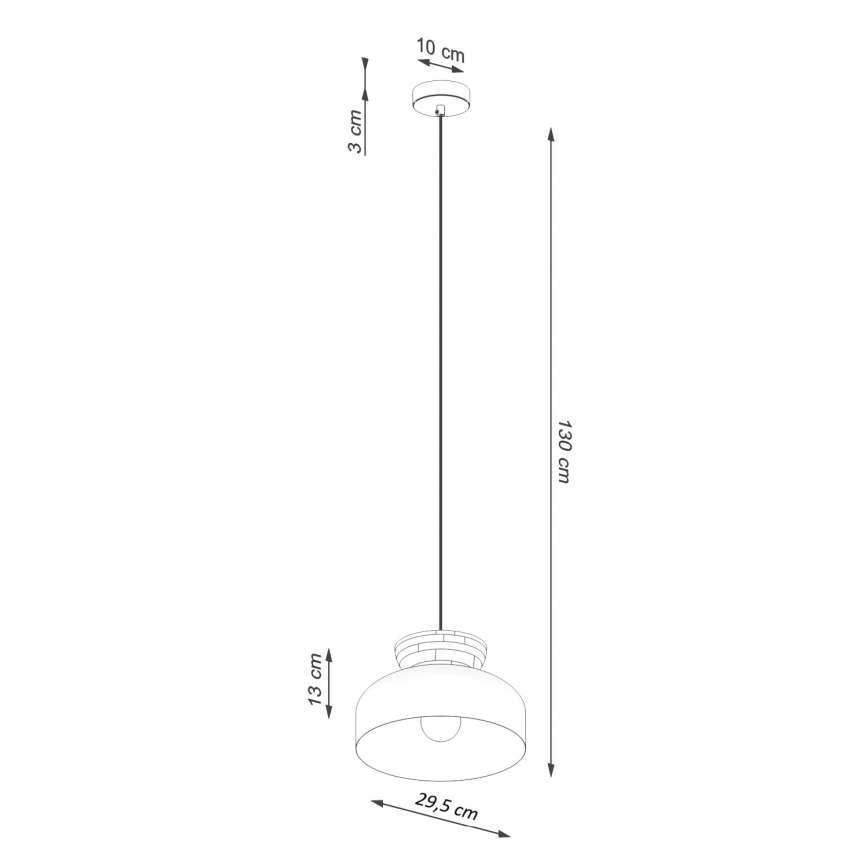 Lustr na lanku MARION 1xE27/15W/230V pr. 29,5 cm bílá