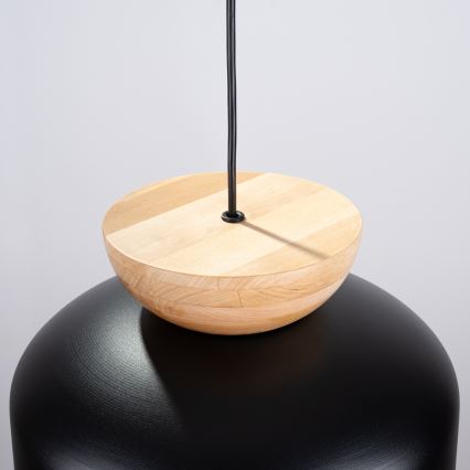 Lustr na lanku MARION 1xE27/15W/230V pr. 29,5 cm černá