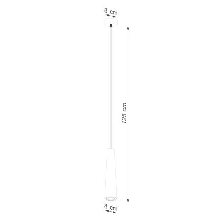 Lustr na lanku ELECTRA 1xGU10/10W/230V beton/černá