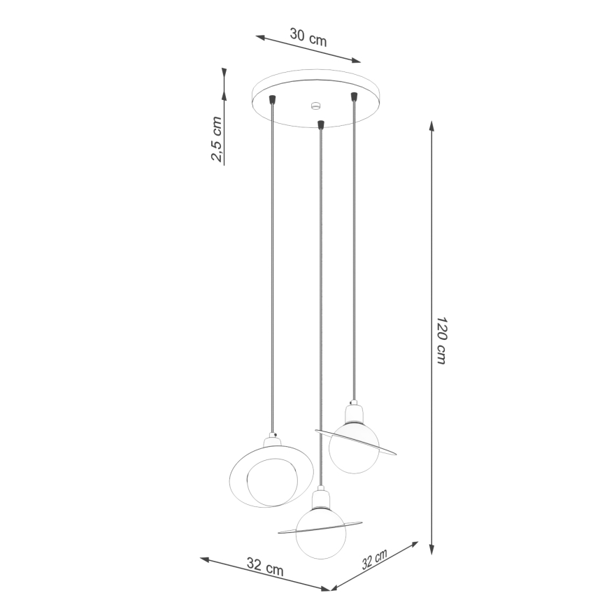 Lustr na lanku HYPERION 3xG9/8W/230V bílá