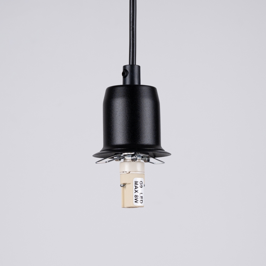 Lustr na lanku HYPERION 3xG9/8W/230V černá