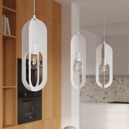 Lustr na lanku NICUS 1xE27/15W/230V bílá