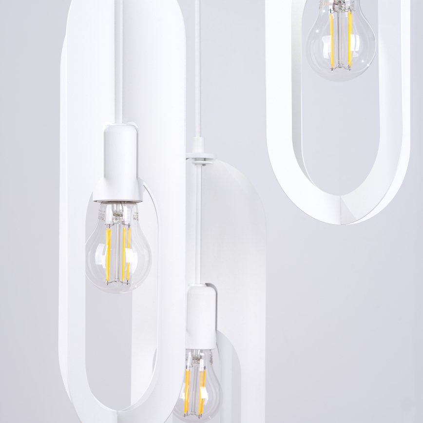 Lustr na lanku NICUS 3xE27/15W/230V bílá