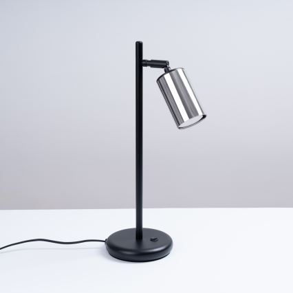 Stolní lampa WINX 1xGU10/10W/230V černá/lesklý chrom