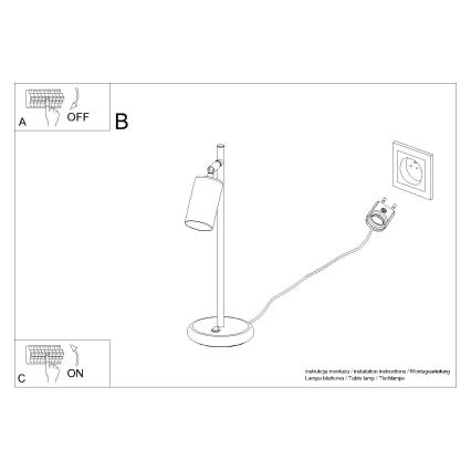 Stolní lampa WINX 1xGU10/10W/230V černá/měď