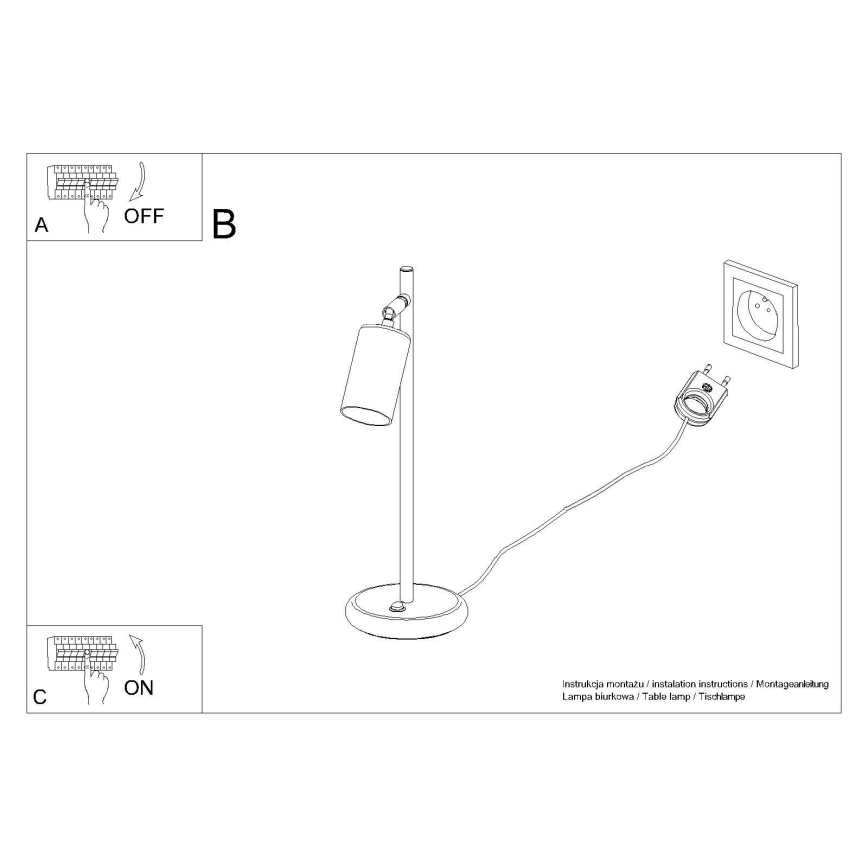 Stolní lampa WINX 1xGU10/10W/230V černá/měď