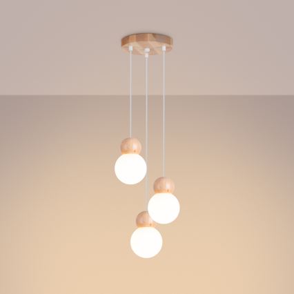 Lustr na lanku PEKKA 3xG9/8W/230V bílá