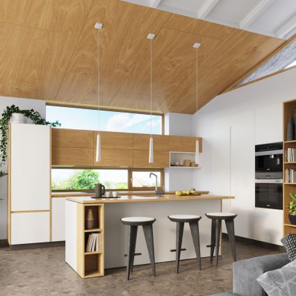 Lustr na lanku PRYSM 1xG9/8W/230V bílá