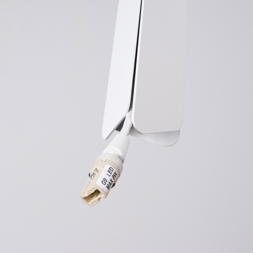 Lustr na lanku PRYSM 1xG9/8W/230V bílá