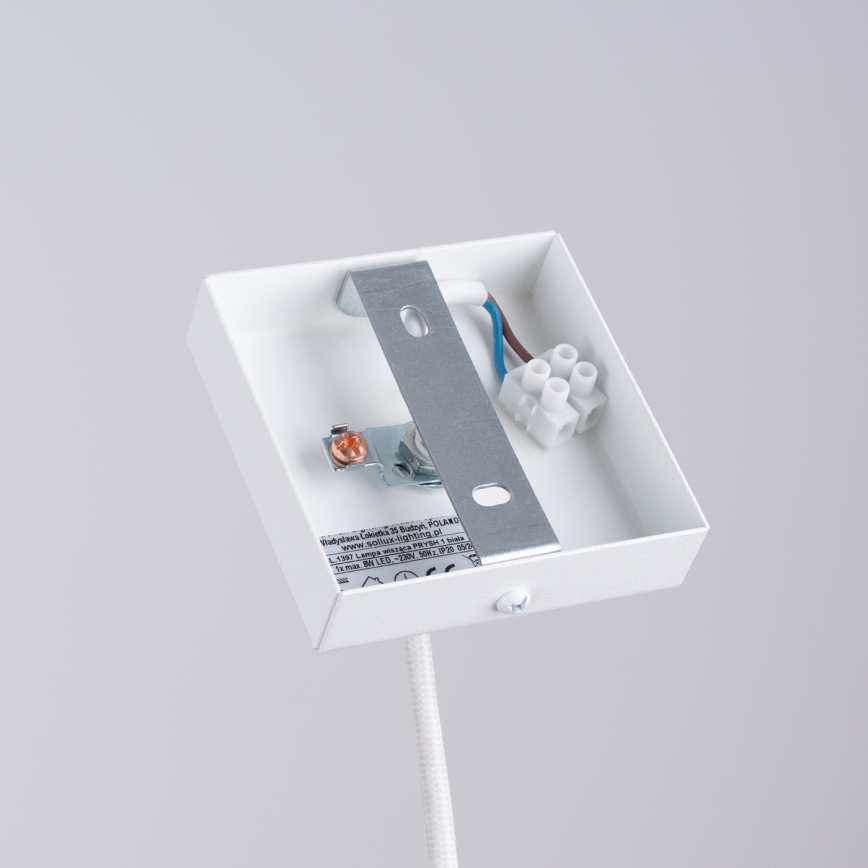 Lustr na lanku PRYSM 1xG9/8W/230V bílá
