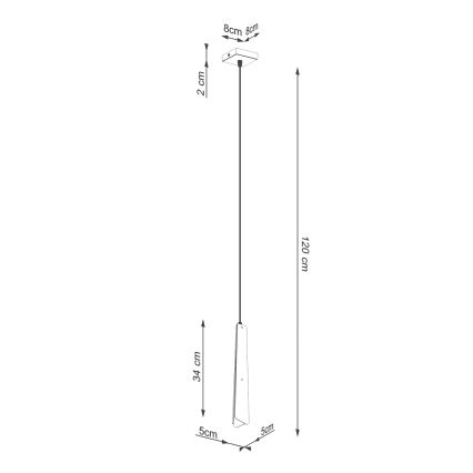 Lustr na lanku PRYSM 1xG9/8W/230V bílá