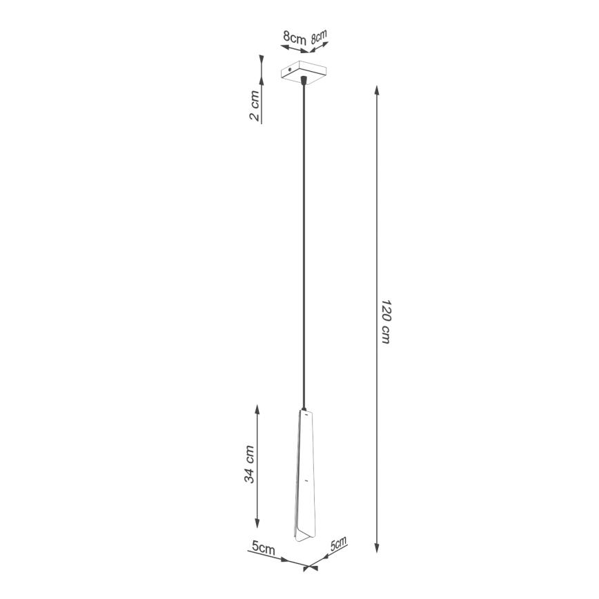 Lustr na lanku PRYSM 1xG9/8W/230V bílá