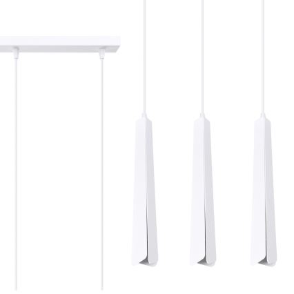 Lustr na lanku PRYSM 3xG9/8W/230V bílá