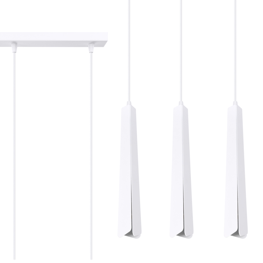 Lustr na lanku PRYSM 3xG9/8W/230V bílá