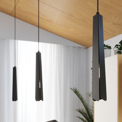 Lustr na lanku PRYSM 1xG9/8W/230V černá