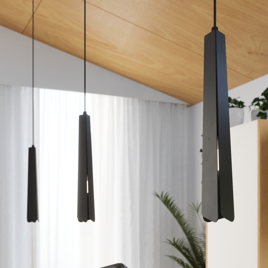 Lustr na lanku PRYSM 1xG9/8W/230V černá