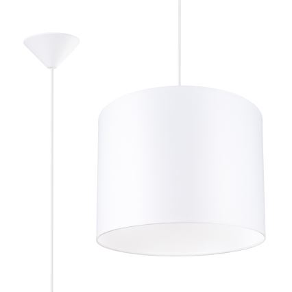 Lustr na lanku NOVA 1xE27/15W/230V pr. 30 cm bílá