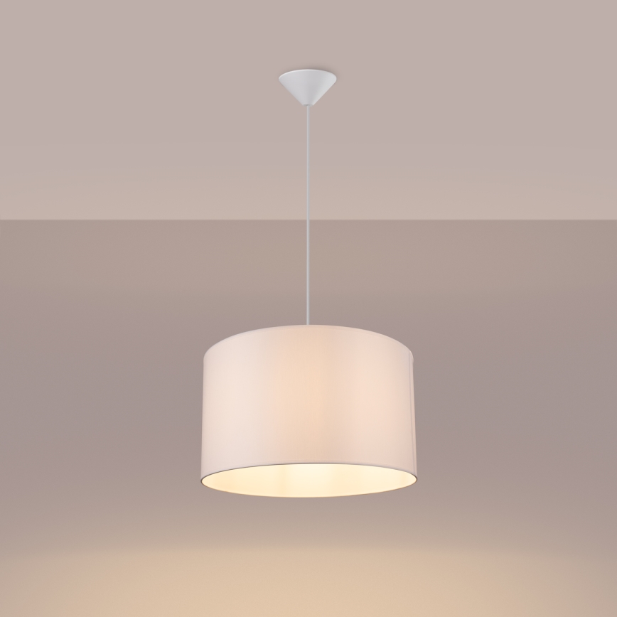 Lustr na lanku NOVA 1xE27/15W/230V pr. 40 cm bílá
