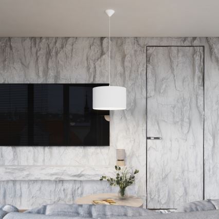 Lustr na lanku NOVA 1xE27/15W/230V pr. 40 cm bílá
