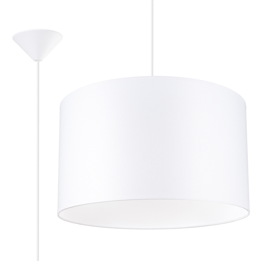 Lustr na lanku NOVA 1xE27/15W/230V pr. 40 cm bílá