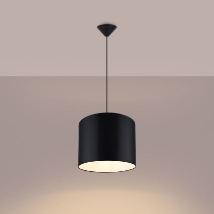 Lustr na lanku NOVA 1xE27/15W/230V pr. 30 cm černá
