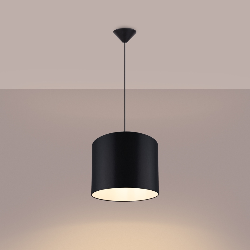Lustr na lanku NOVA 1xE27/15W/230V pr. 30 cm černá