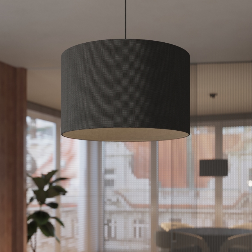 Lustr na lanku NOVA 1xE27/15W/230V pr. 30 cm černá