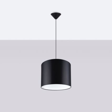 Lustr na lanku NOVA 1xE27/15W/230V pr. 30 cm černá