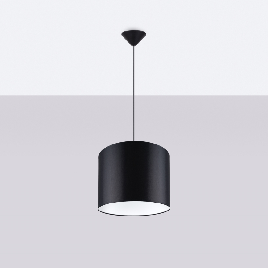 Lustr na lanku NOVA 1xE27/15W/230V pr. 30 cm černá