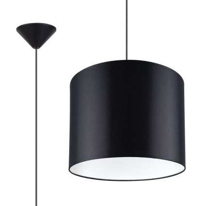 Lustr na lanku NOVA 1xE27/15W/230V pr. 30 cm černá