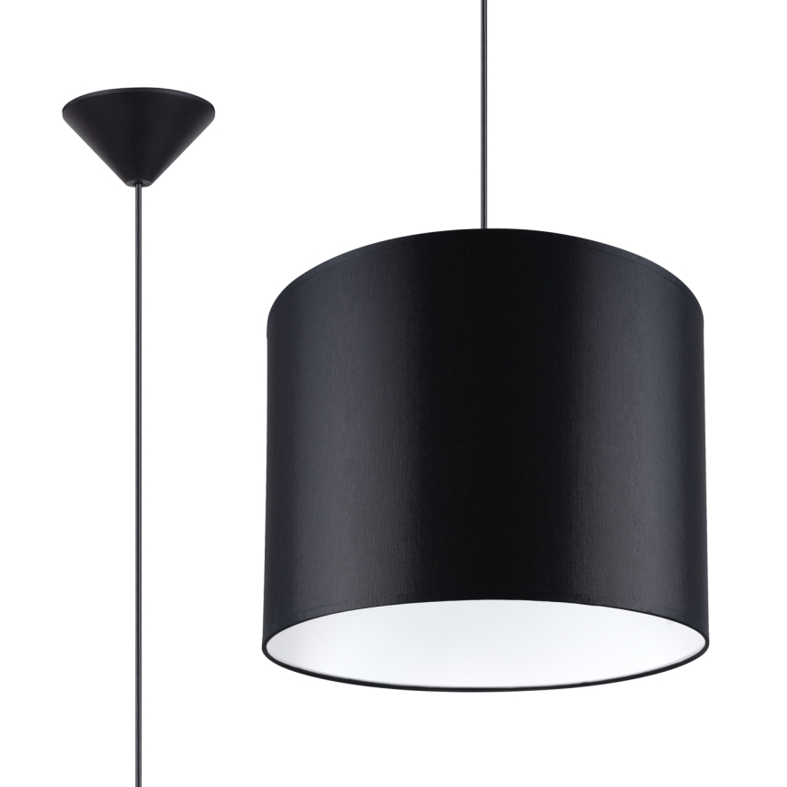 Lustr na lanku NOVA 1xE27/15W/230V pr. 30 cm černá