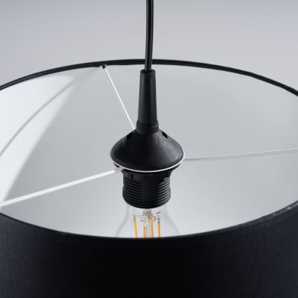Lustr na lanku NOVA 1xE27/15W/230V pr. 30 cm černá