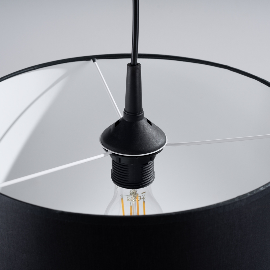 Lustr na lanku NOVA 1xE27/15W/230V pr. 30 cm černá