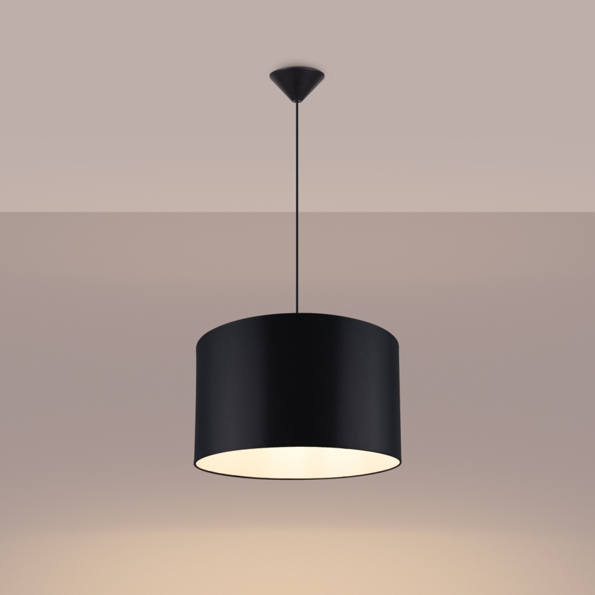 Lustr na lanku NOVA 1xE27/15W/230V pr. 40 cm černá