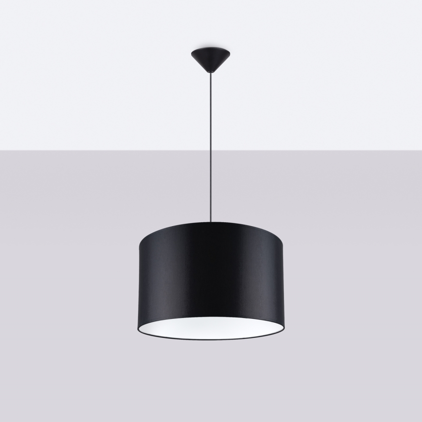 Lustr na lanku NOVA 1xE27/15W/230V pr. 40 cm černá