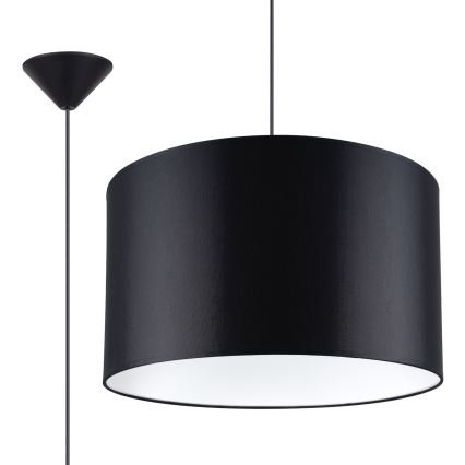 Lustr na lanku NOVA 1xE27/15W/230V pr. 40 cm černá