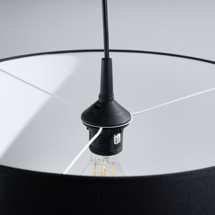 Lustr na lanku NOVA 1xE27/15W/230V pr. 40 cm černá