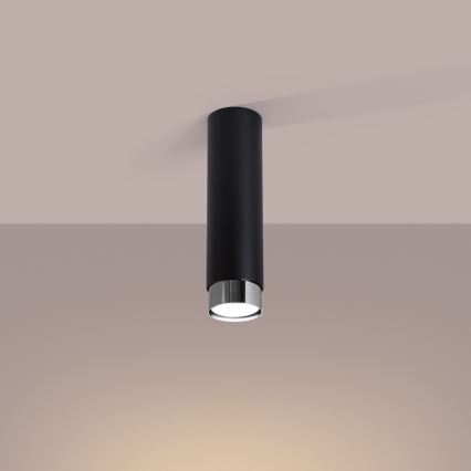 Bodové svítidlo NERO 1xGU10/10W/230V 22,5 cm černá/lesklý chrom