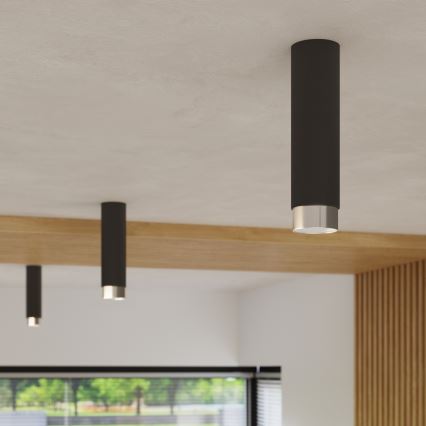Bodové svítidlo NERO 1xGU10/10W/230V 22,5 cm černá/lesklý chrom