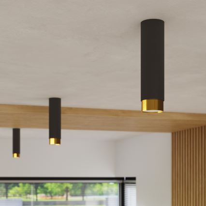 Bodové svítidlo NERO 1xGU10/10W/230V 22,5 cm černá/zlatá