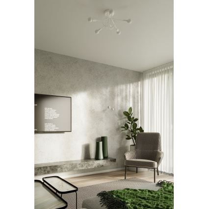 Přisazený lustr LOOP 5xE27/15W/230V bílá