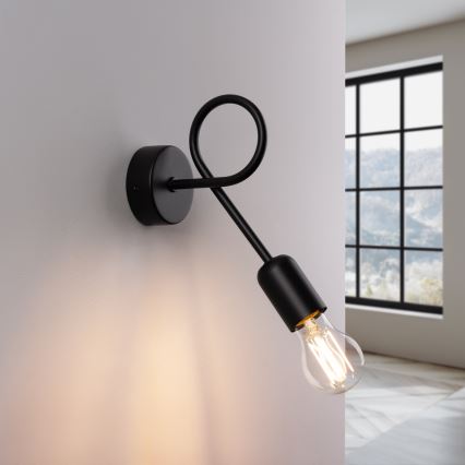 Nástěnná lampa LOOP 1xE27/15W/230V černá