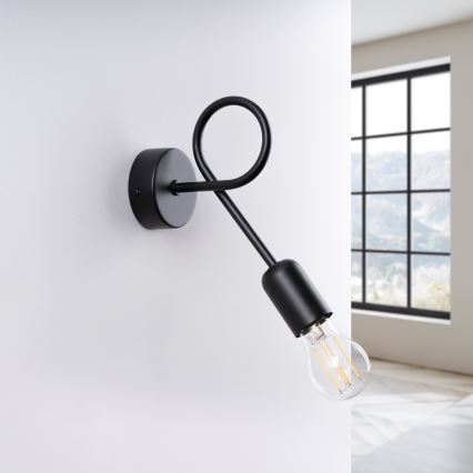 Nástěnná lampa LOOP 1xE27/15W/230V černá