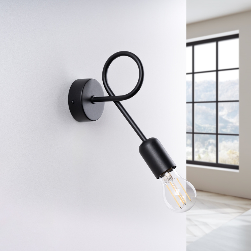 Nástěnná lampa LOOP 1xE27/15W/230V černá